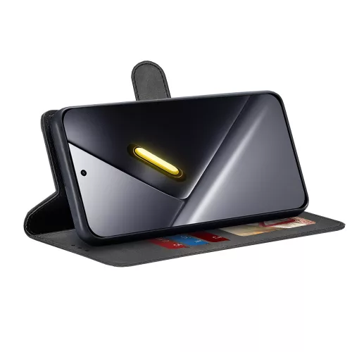 Techsuit - Diary Book kinyitható tok - Xiaomi Poco X8 Pro Max - Fekete