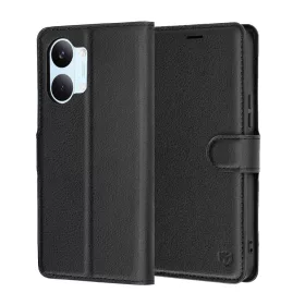   Techsuit - Leather Folio kinyitható tok - Xiaomi Poco X8 Pro Max - Fekete