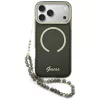 Guess - IML Csillámos Felirat Pántos MagSafe (GUHMP17X5HTGSMSK) - iPhone 17 Pro Max - Fekete
