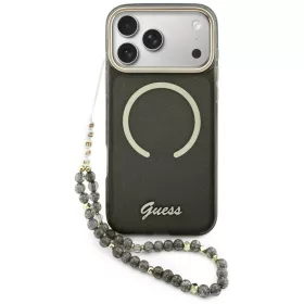   Guess - IML Csillámos Felirat Pántos MagSafe (GUHMP17X5HTGSMSK) - iPhone 17 Pro Max - Fekete