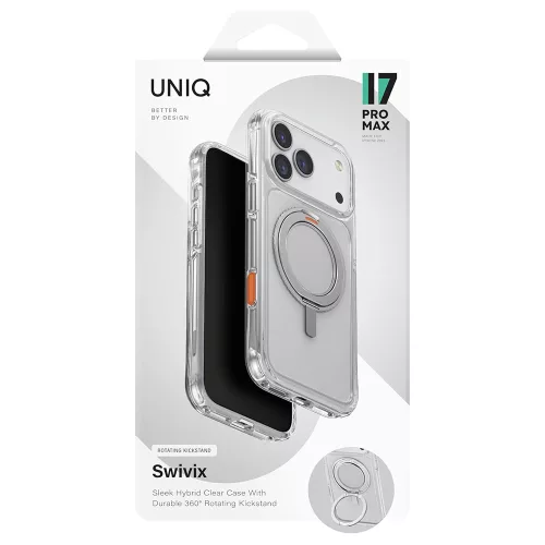 UNIQ - Swivix 360° tok kitámasztóval - iPhone 17 Air - Ezüst