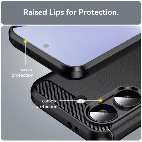 Techsuit - Carbon szilikon tok - Xiaomi Poco X8 Pro - Fekete