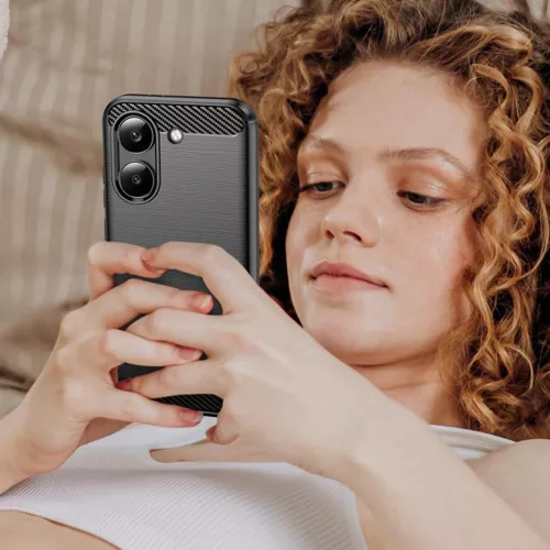 Techsuit - Carbon szilikon tok - Xiaomi Poco X8 Pro - Fekete