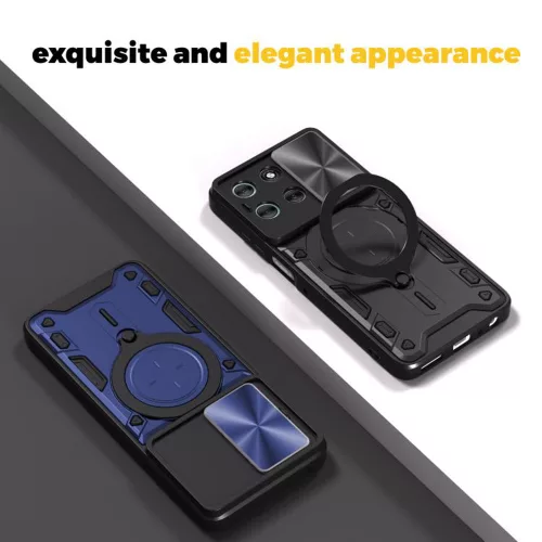 Techsuit - CamGuard Pro tok ütésálló tok - Motorola Moto G77 / G67 - Fekete