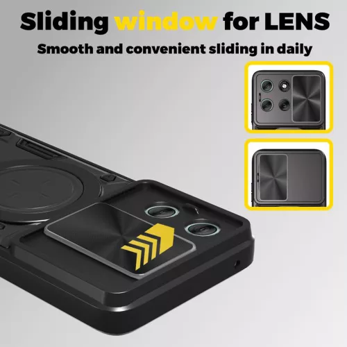 Techsuit - CamGuard Pro tok ütésálló tok - Motorola Moto G77 / G67 - Fekete