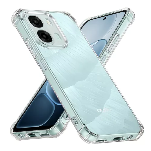 Techsuit - Shockproof Átlátszó Ütésálló Szilikon tok - Oppo A6x 4G / A6x 5G - Átlátszó