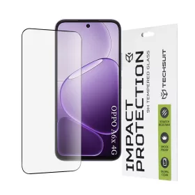   Techsuit - 111D Full Cover / Full Glue üvegfólia - Oppo A6x 4G / A6x 5G - Fekete