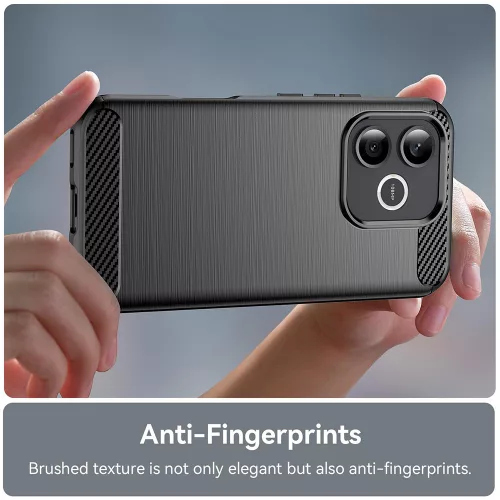 Techsuit - Carbon szilikon tok - Honor 600 Lite - Fekete
