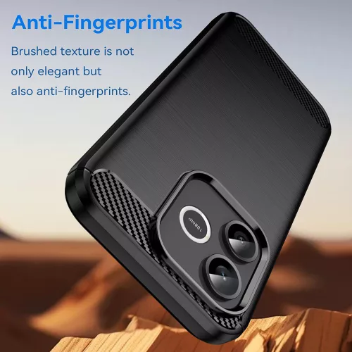 Techsuit - Carbon szilikon tok - Honor 600 Lite - Fekete