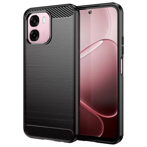 Techsuit - Carbon szilikon tok - Oppo A6 4G - Fekete
