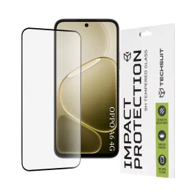   Techsuit - 111D Full Cover / Full Glue üvegfólia - Oppo A6 4G - Fekete