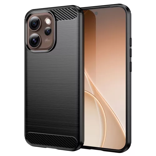 Techsuit - Carbon szilikon tok - Oppo Reno15 Pro Max - Fekete