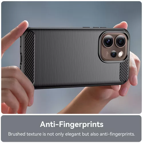 Techsuit - Carbon szilikon tok - Oppo Reno15 Pro Max - Fekete