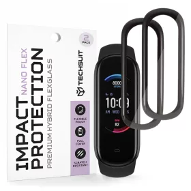 Techsuit - Nano Flex (2 pack) - Amazfit Band 5 - Black