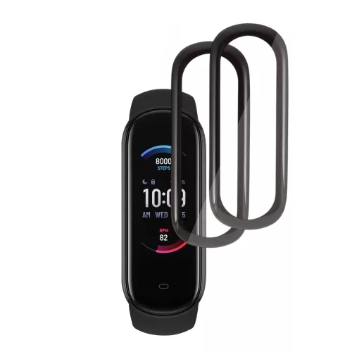 Techsuit - Nano Flex (2 pack) - Amazfit Band 5 - Black