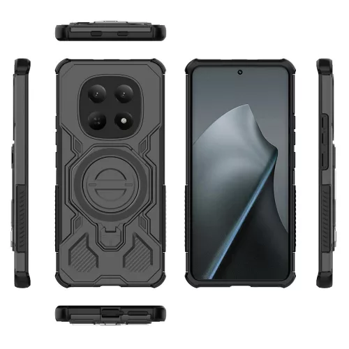 Techsuit - Carbon Shield PRO ütésálló tok - Xiaomi Redmi Note 15 5G / Poco M8 5G - Fekete