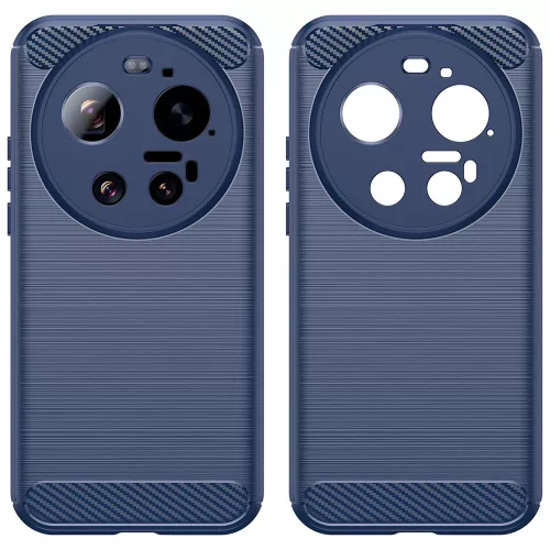 Techsuit - Carbon szilikon tok - Xiaomi 17 Ultra - Kék