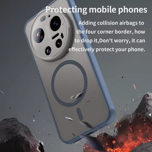 Techsuit - HaloFrost II MagSafe tok - Xiaomi 17 Ultra - Sötétkék