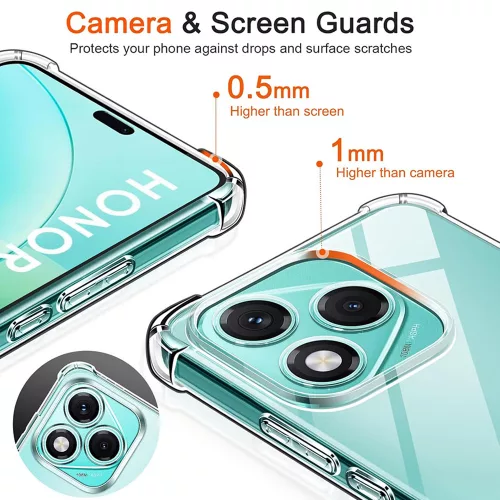 Techsuit - Shockproof Átlátszó Ütésálló Szilikon tok - Honor 600 Lite - Átlátszó