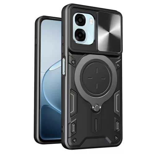 Techsuit - CamGuard Pro tok ütésálló tok - Oppo A6x 4G / A6x 5G - Fekete