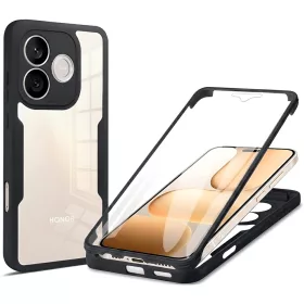   Techsuit - ColorVerse 360 tok kijelzővédővel - Honor 600 Lite - Fekete