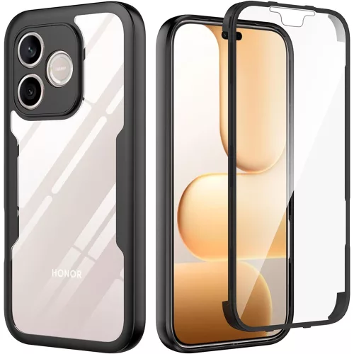 Techsuit - ColorVerse 360 tok kijelzővédővel - Honor 600 Lite - Fekete