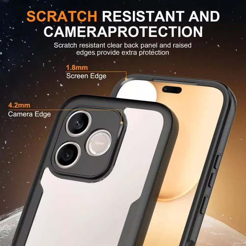 Techsuit - ColorVerse 360 tok kijelzővédővel - Honor 600 Lite - Fekete