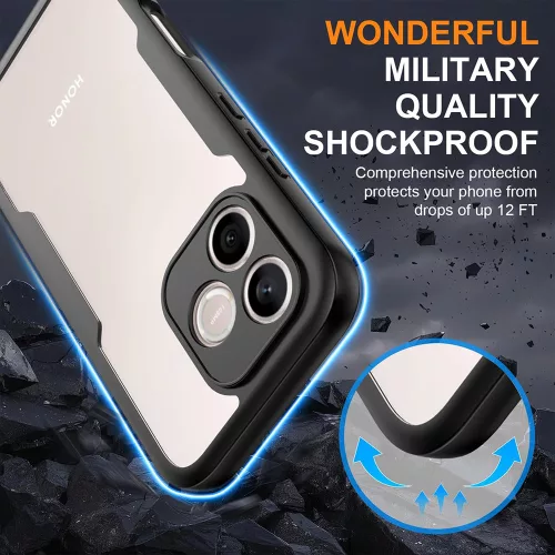 Techsuit - ColorVerse 360 tok kijelzővédővel - Honor 600 Lite - Fekete