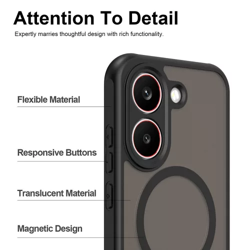 Techsuit - HaloFrost II MagSafe tok - Xiaomi Poco X8 Pro - Fekete