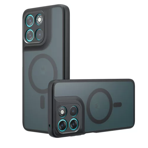 Techsuit - PureFrost MagSafe Ütésálló tok Ütésálló tok - Motorola Moto G77 / G67 - Matt fekete