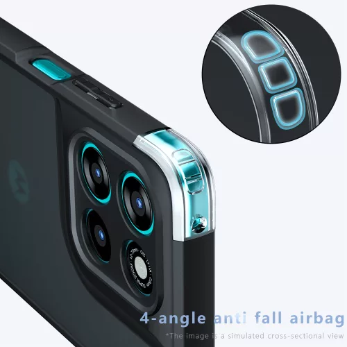 Techsuit - PureFrost MagSafe Ütésálló tok Ütésálló tok - Motorola Moto G77 / G67 - Matt fekete