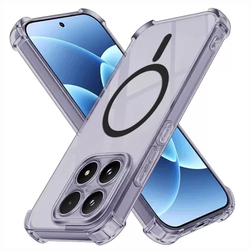 Techsuit - Shockproof Átlátszó Szilikon Magsafe tok - Xiaomi 17 - Átlátszó fekete