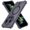 Techsuit - Shockproof Átlátszó Szilikon Magsafe tok - Xiaomi 17 Ultra - Átlátszó fekete
