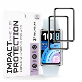 Techsuit - Nano Flex (2 pack) - Huawei Band 11 Pro - Black