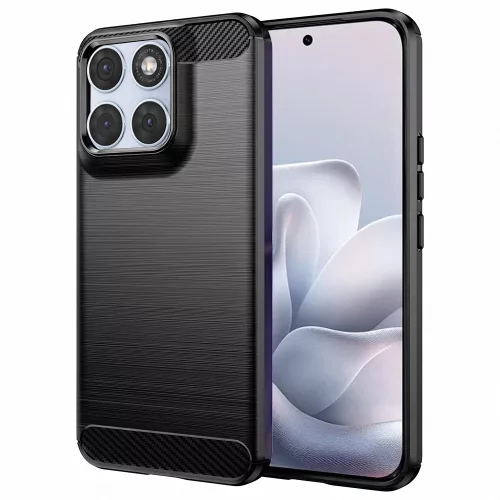 Techsuit - Carbon szilikon tok - Motorola Edge 70 Fusion - Fekete