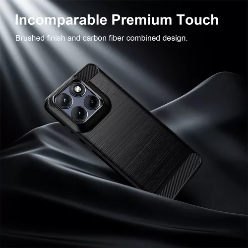 Techsuit - Carbon szilikon tok - Motorola Edge 70 Fusion - Fekete
