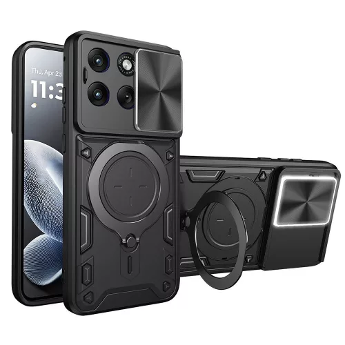 Techsuit - CamGuard Pro tok ütésálló tok - Motorola Edge 70 Fusion - Fekete