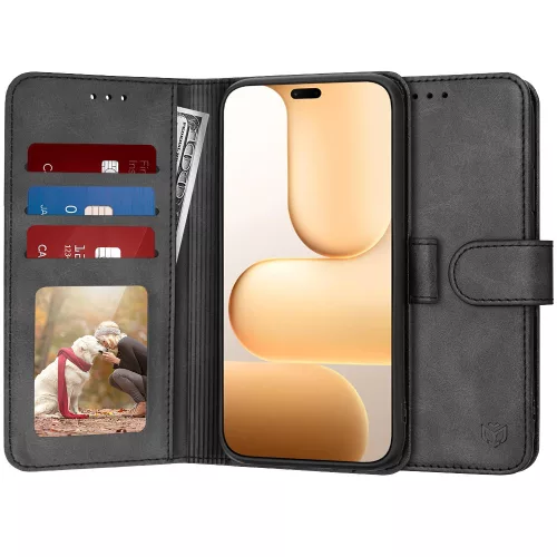 Techsuit - Diary Book kinyitható tok - Honor 600 Lite - Fekete