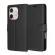 Techsuit - Leather Folio kinyitható tok - Honor 600 Lite - Fekete