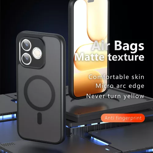 Techsuit - PureFrost MagSafe Ütésálló tok Ütésálló tok - Honor 600 Lite - Matt fekete