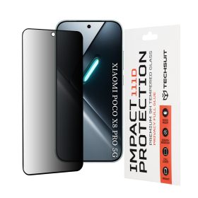   Techsuit - 111D Privacy Full Glue - Xiaomi Poco X8 Pro - Black