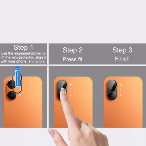Techsuit - Full Camera - Kameravédő üvegfólia - Xiaomi Poco X8 Pro Max - Fekete