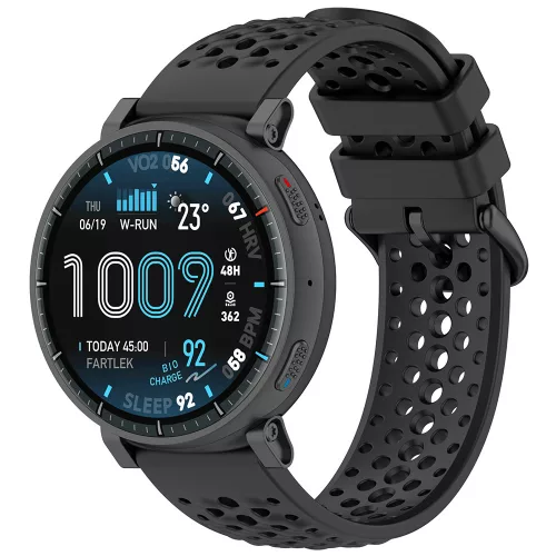 Techsuit - Watchband 22mm (W083) - Amazfit Active Max/Samsung Galaxy Watch (46mm)/Watch 3/Gear S3/Amazfit GTR/GTR 2 - Black