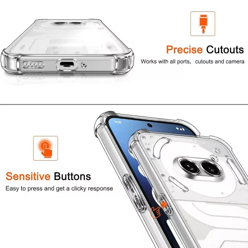 Techsuit - Shockproof Átlátszó Ütésálló Szilikon tok - Nothing Phone (4a) Pro - Átlátszó