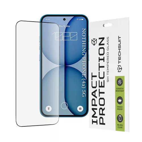 Techsuit - 111D Full Cover / Full Glue Glass - Nothing Phone (4a) - Black