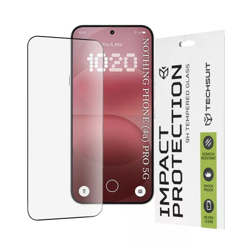 Techsuit - 111D Full Cover / Full Glue Glass - Nothing Phone (4a) Pro - Black