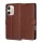 Techsuit - Leather Folio kinyitható tok - Honor 600 Lite - Barna