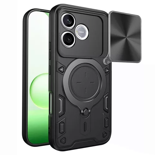Techsuit - CamGuard Pro tok ütésálló tok - Honor 600 Lite - Fekete