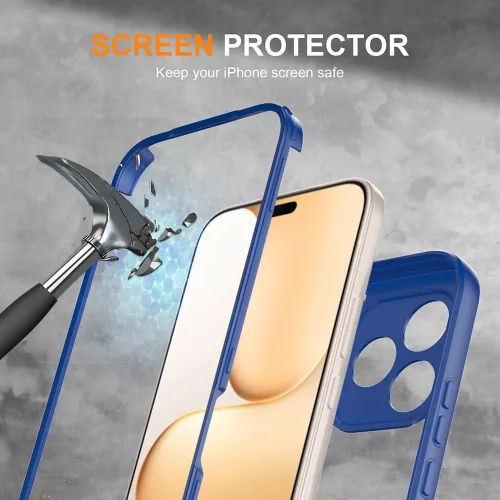 Techsuit - ColorVerse 360 tok kijelzővédővel - Honor 600 Lite - Kék