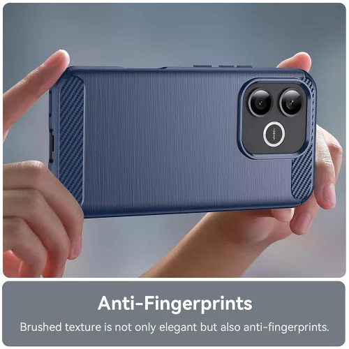 Techsuit - Carbon szilikon tok - Honor 600 Lite - Kék